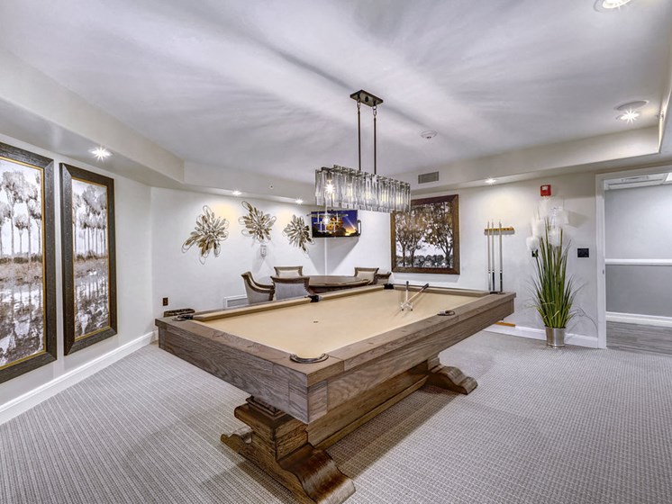 Community Pool Table at Prescott Lakes Apartments in Prescott, AZ